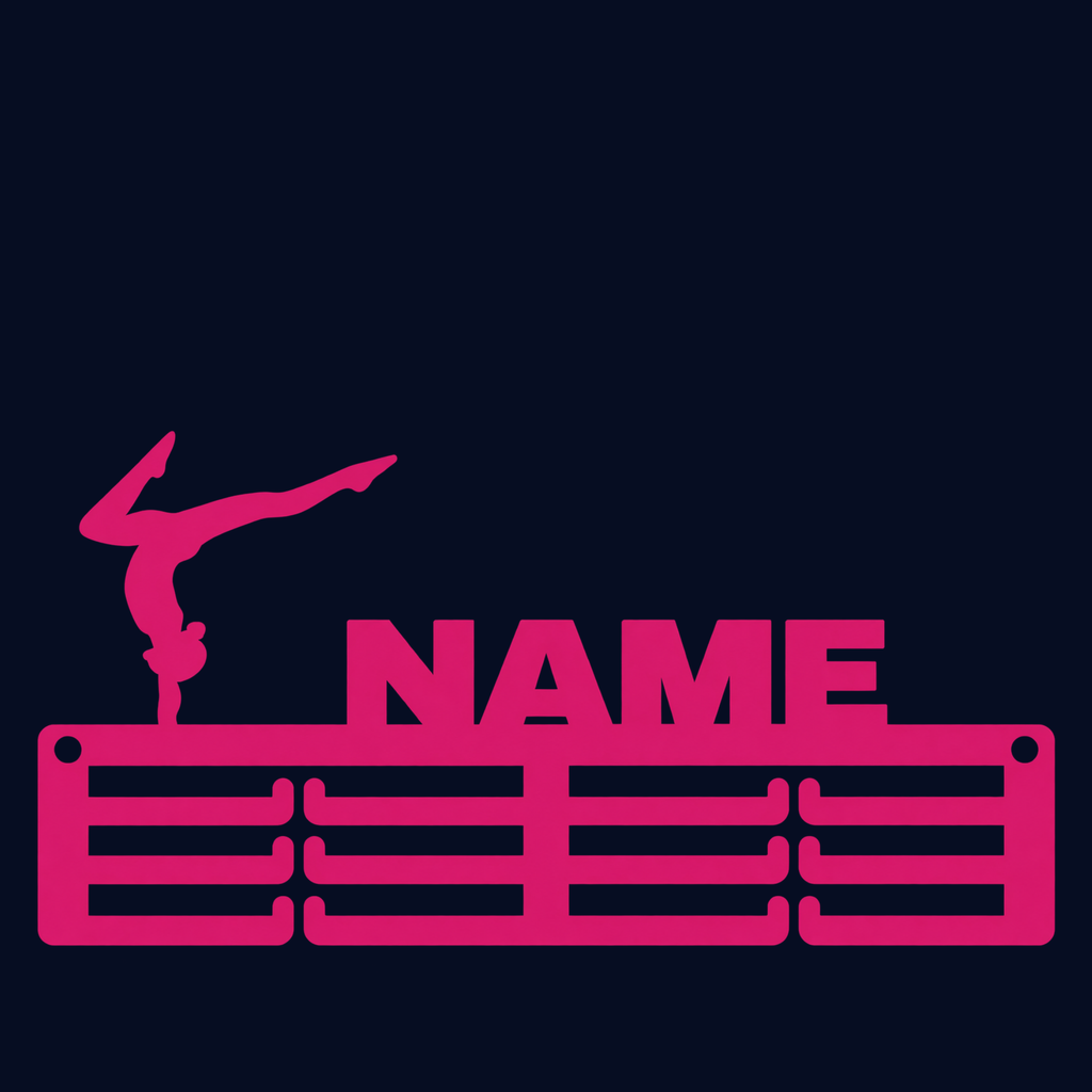 Personalised Gymnastics Medal Hanger
