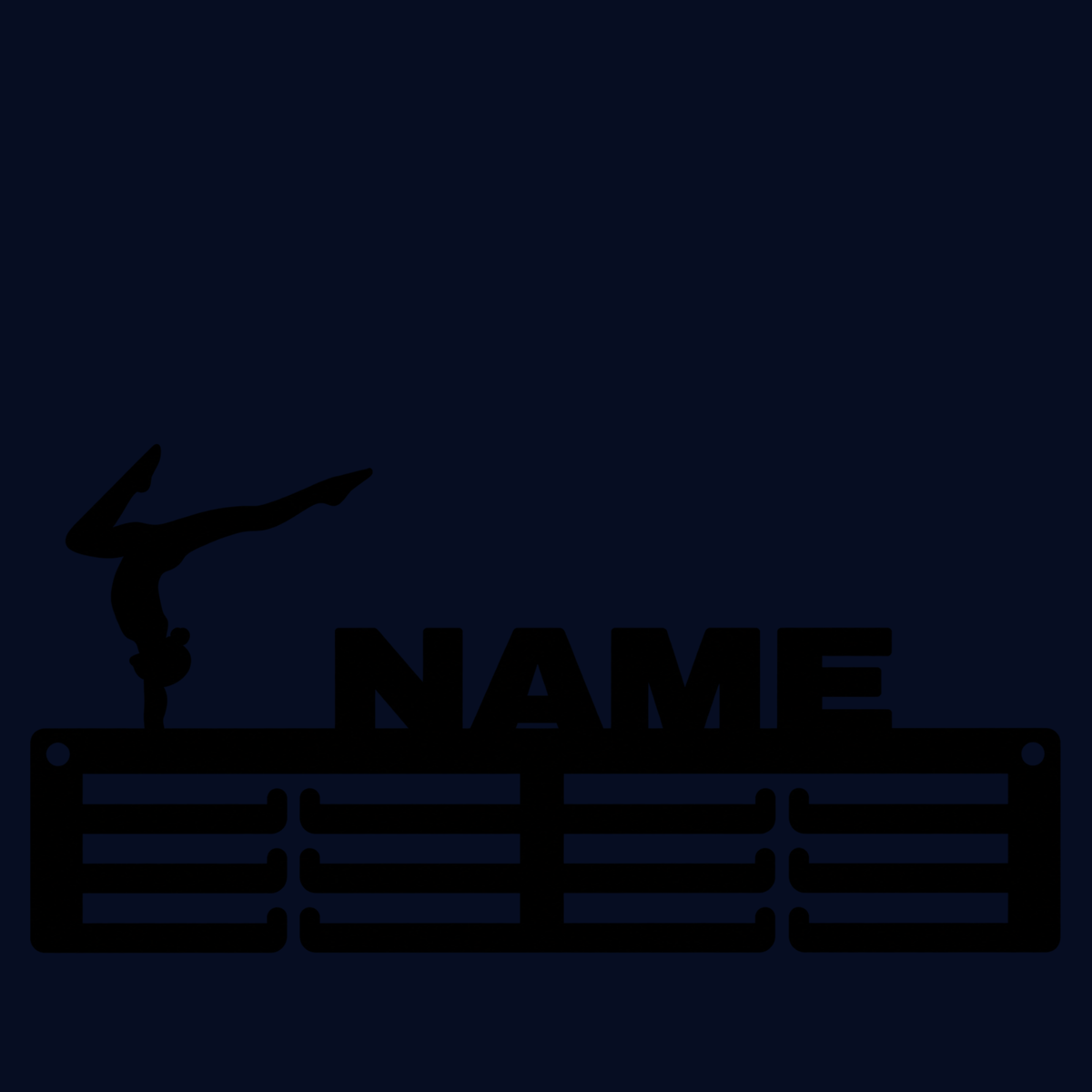 Personalised Gymnastics Medal Hanger