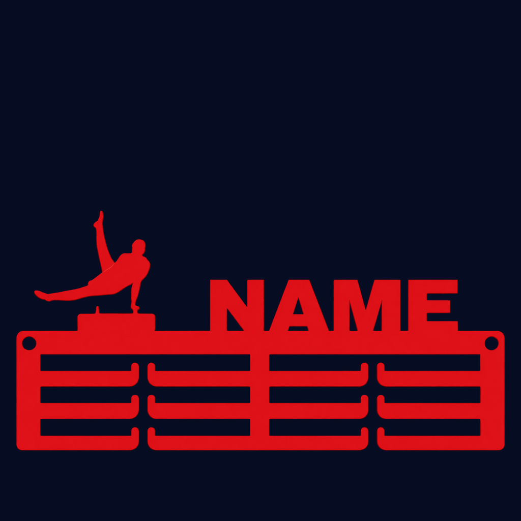 Personalised Gymnastics Medal Hanger