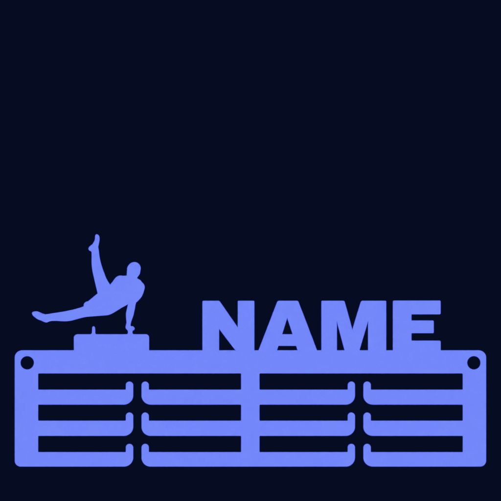 Personalised Gymnastics Medal Hanger