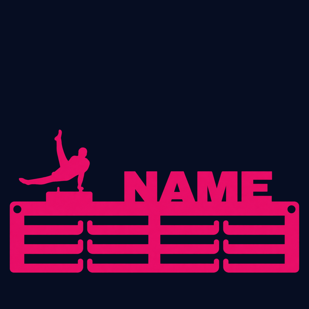 Personalised Gymnastics Medal Hanger