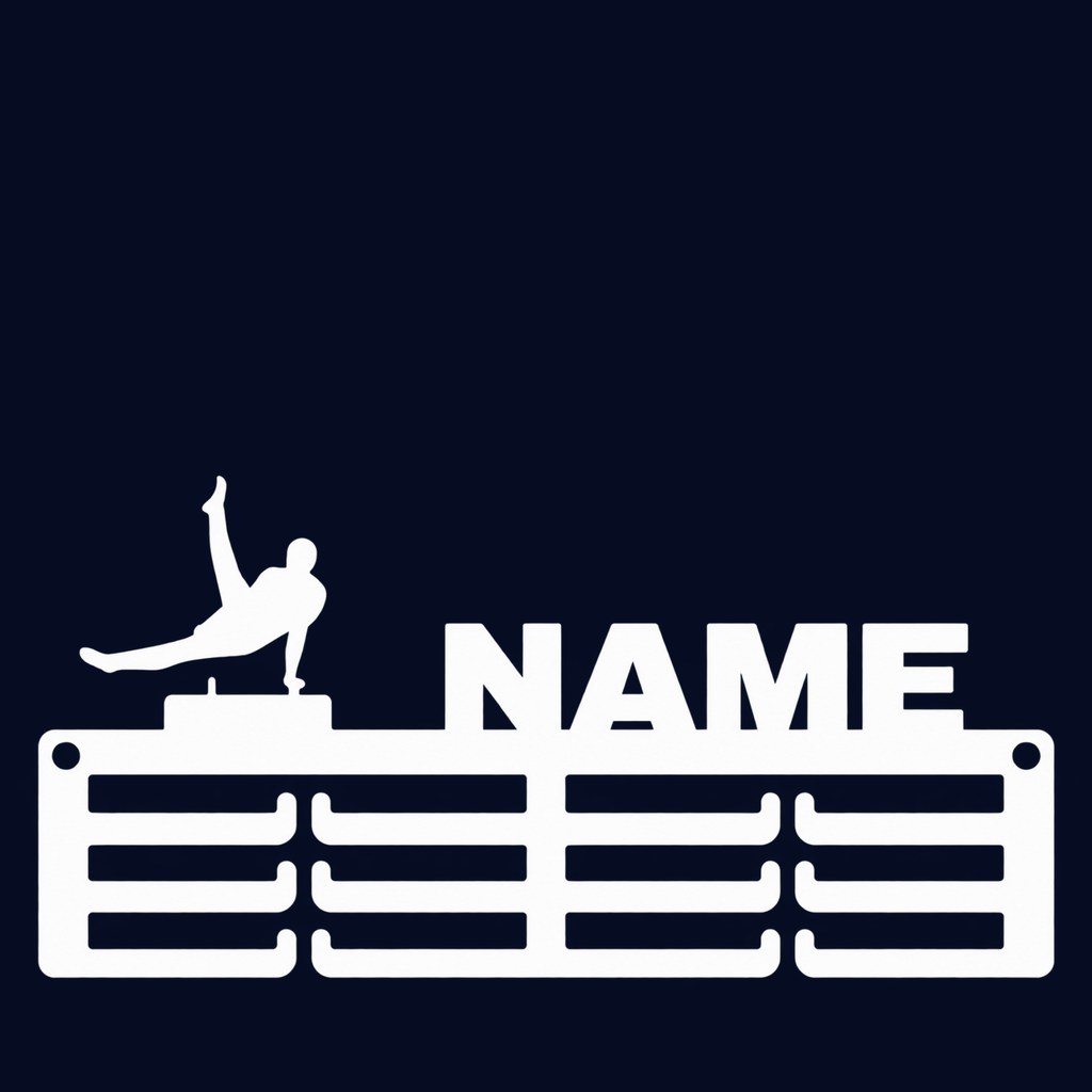 Personalised Gymnastics Medal Hanger