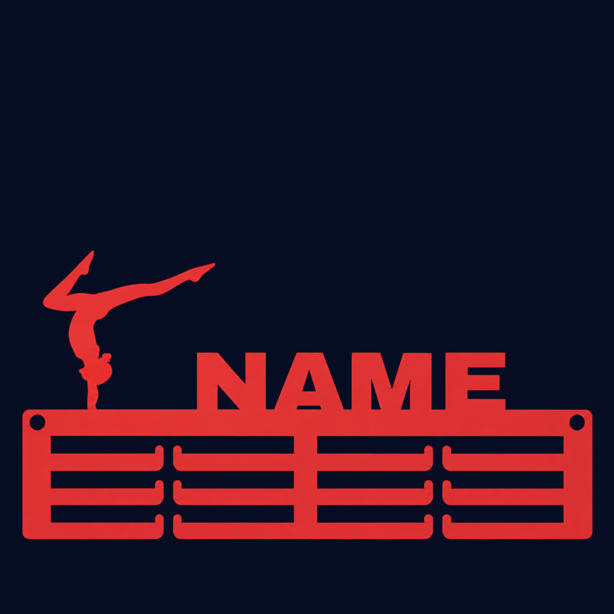 Personalised Gymnastics Medal Hanger