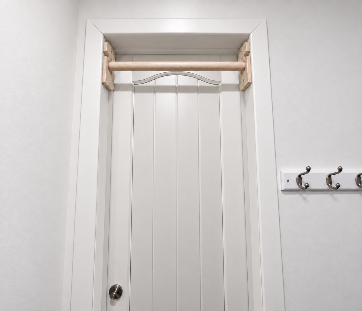 Fixed Wooden Pull Up Bar