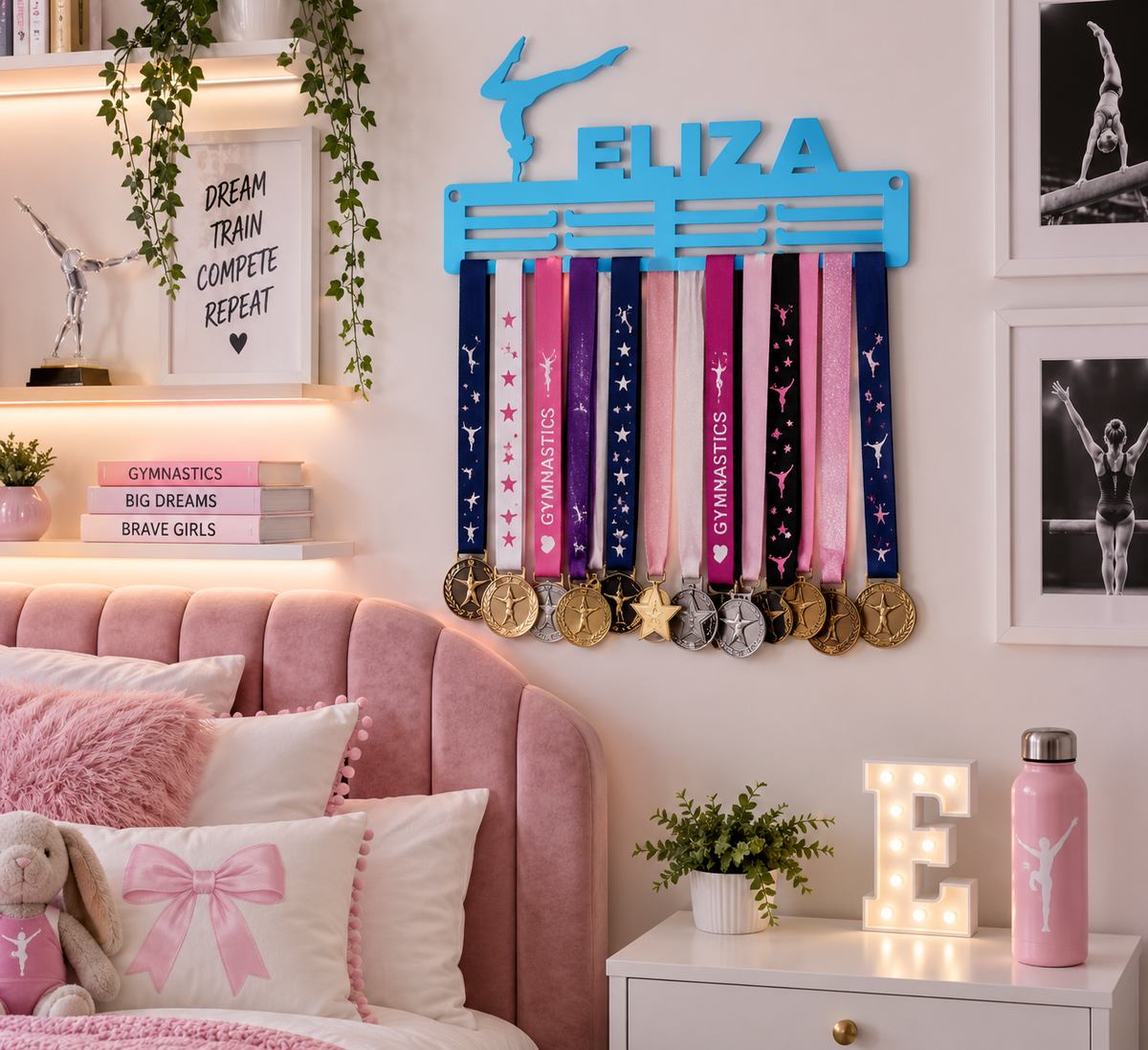 Personalised Gymnastics Medal Hanger